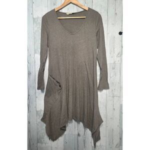 Chalet Cotton Blend Asymmetrical Handkerchief Hem Goblincore Dress Sz. M